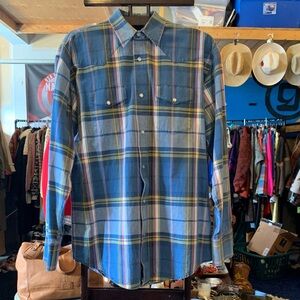 Wrangler Multicolor Plaid Pearlsnap Button Down Shirt
